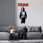 Wallity Banksy Metal 05 Escultura de pared en negro y rojo